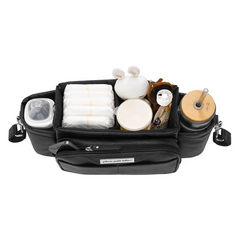 Petunia Pickle Bottom - Wander Baby Stroller Caddy Deluxe, Ebony Black