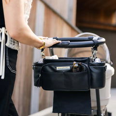 Petunia Pickle Bottom - Wander Baby Stroller Caddy Deluxe, Ebony Black