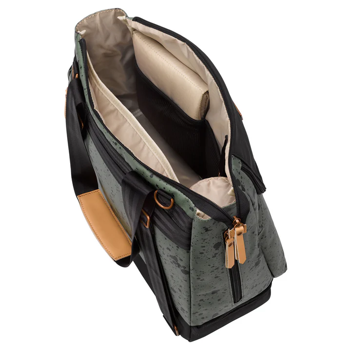 Petunia Pickle Bottom - Pivot Pack Baby Diaper Bag, Olive Ink Blot