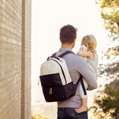 Petunia Pickle Bottom - Axis Backpack, Baby Diaper Bag, Birch/Black