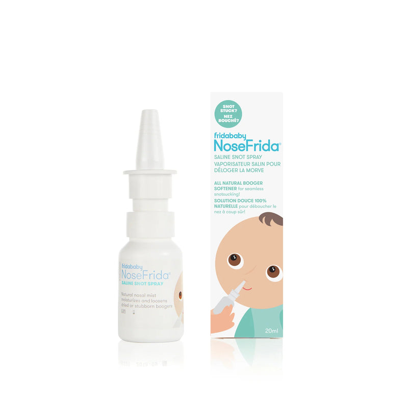 Frida Baby - NoseFrida Saline Snot Spray, Nasal Saline Drops for Safe Baby Decongestion, Made with Natural Sea Salt