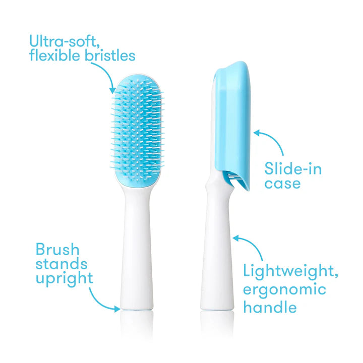 Frida Baby - Fine or Straight Hair Detangler Brush, Baby Hair Comb, Soft Flexible Bristles for Detangling + Styling Without Breakage