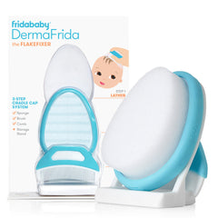 Frida Baby - DermaFrida The FlakeFixer, Cradle Cap Brush for Babies, Dry Skin and Eczema Baby Bath Essentials, Silicone Head Scrubber Comb Kit