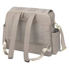 Petunia Pickle Bottom - Boxy Backpack Deluxe, Baby Diaper Bag, Sand Cable Stitch