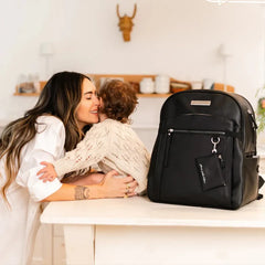 Petunia Pickle Bottom - 2-in-1 Provisions Breast Pump & Diaper Bag Backpack, Ebony Black