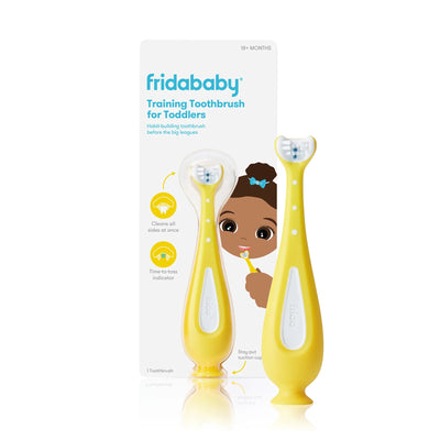 Frida Baby - Training Toothbrush, Triple Angle Soft Bristles Toothbrush for Toddlers 18 Months or Older