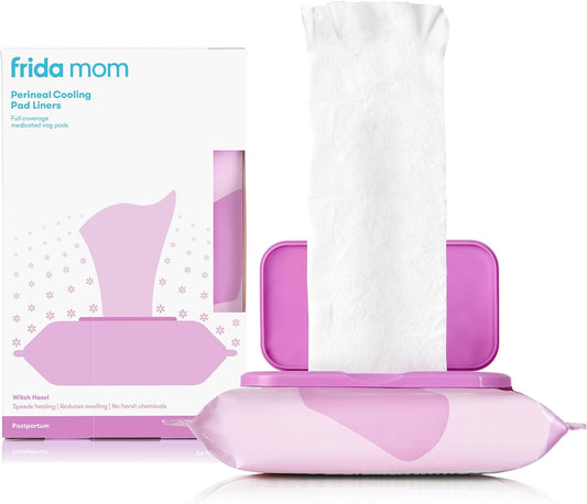 Frida Mom - Witch Hazel Perineal Cooling Pad Liners, Postpartum Medicated Pad Liners for Post Child Birth Pain Relief, 24 Liners