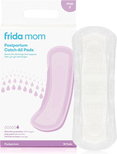 Frida Mom - Postpartum Catch-All Pads, Leak Proof Highly Absorbent Feminine Care Maxi Menstrual Pads, 18 ct