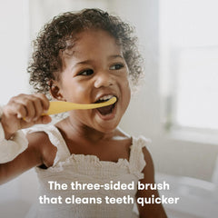 Frida Baby - SmileFrida Triple Angle Toothhugger Toothbrush, Triple Angle Soft Bristles Toothbrush for Toddlers 24 Months or Older