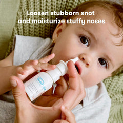 Frida Baby - NoseFrida Saline Snot Spray, Nasal Saline Drops for Safe Baby Decongestion, Made with Natural Sea Salt