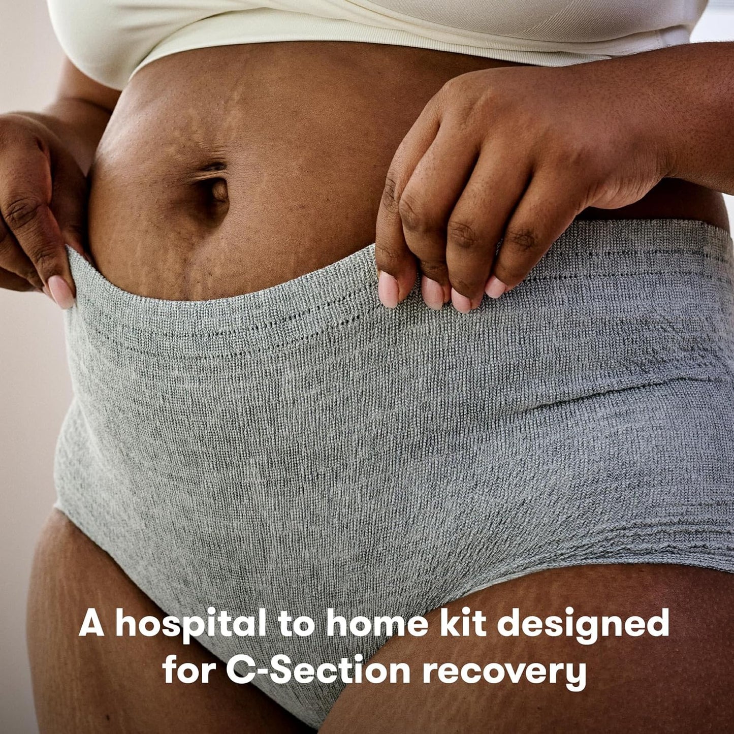 Frida Mom - C-Section Recovery Must Have Kit, Postpartum Socks, Peri Bottle, Disposable Underwear, Abdominal Support Binder, Shower Wipes, Silicone Scar Patches, & Toiletry Bag