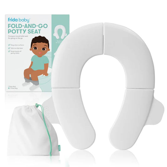 Frida Baby - Fold-And-Go Potty Seat, Potty Training Toilet Seat Attachment for Toddler, Portable