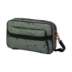 Petunia Pickle Bottom - Companion Diaper Clutch, Small and Light Mini Diaper Bag, Olive Ink Blot