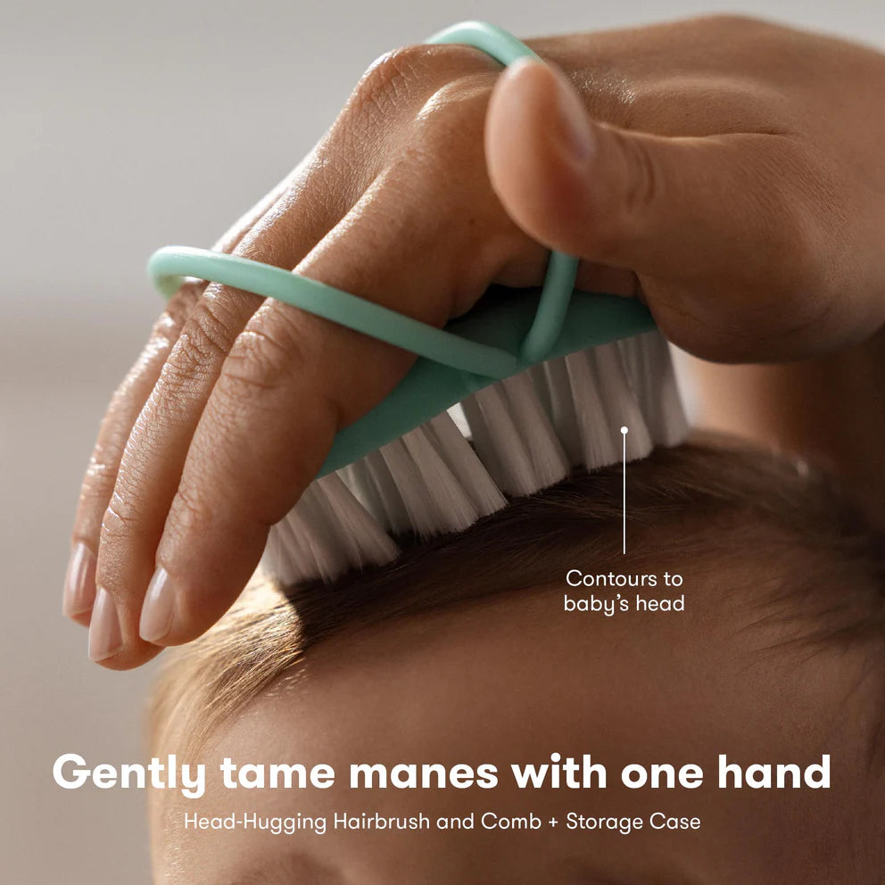 Frida Baby - Baby Healthcare and Grooming Kit, Toothbrush, Nail Trimmer, Nail File, Hair Brush and Comb Set