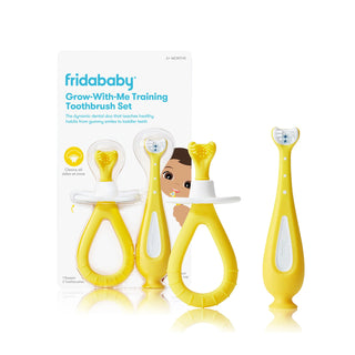 Frida Baby - Grow-With-Me Training Toothbrush Set, 2 piece Triple...