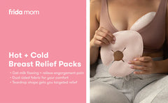 Frida Mom - Hot + Cold Reusable Breast Relief Packs, Postpartum Breastfeeding Pain Relief and Lactation Support, 2pc