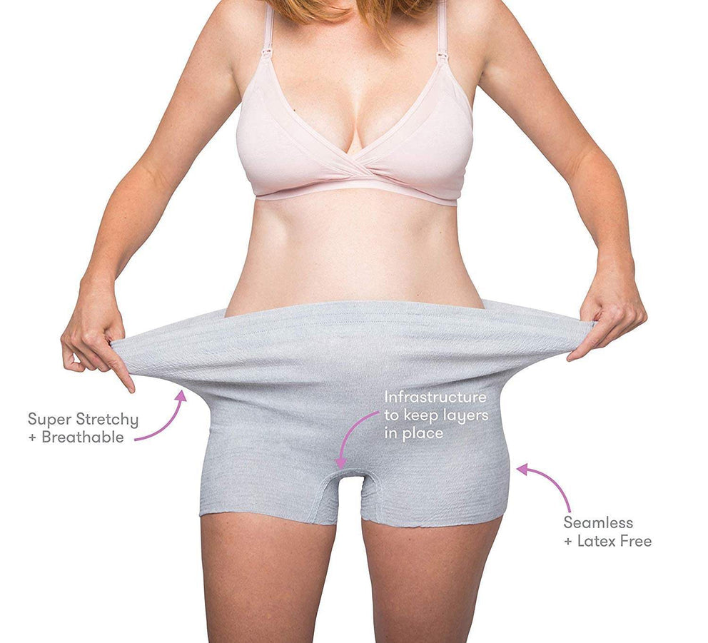 Frida Mom - Disposable Underwear Boyshort, Non Mesh Panty Briefs, 8 Pack