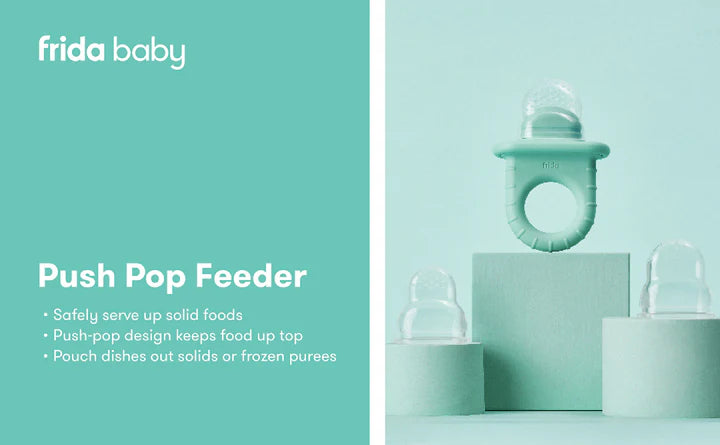 Frida Baby - Push Pop Baby Food Feeder, BPA Free Silicone Fruit Vegetables Baby Meals Feeder