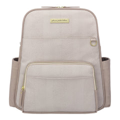 Petunia Pickle Bottom - Sync Backpack Diaper Bag, Grey Matte Cable Stitch