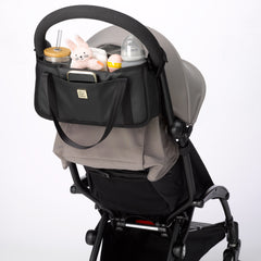 Stroller Caddy - Black Matte Leatherette